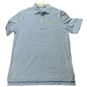Peter Millar Lined Blue Summer Comfort The Lemon Blossom Polo Size L